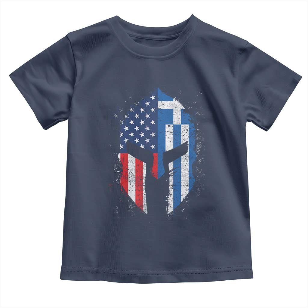 Greek American Pride Toddler T Shirt Greece Spartan Helmet