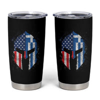 Greek American Pride Tumbler Cup Greece Spartan Helmet