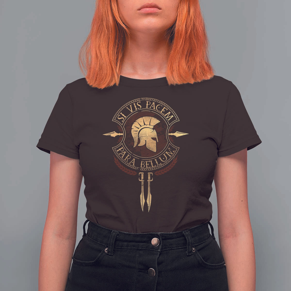 Sparta Greek T Shirt For Women Si Vis Pacem Para Bellum