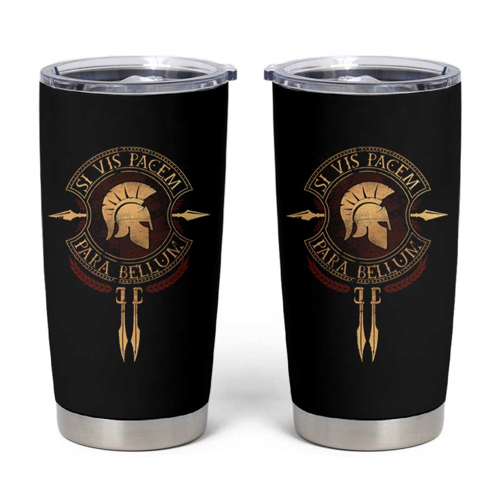Sparta Greek Tumbler Cup Si Vis Pacem Para Bellum