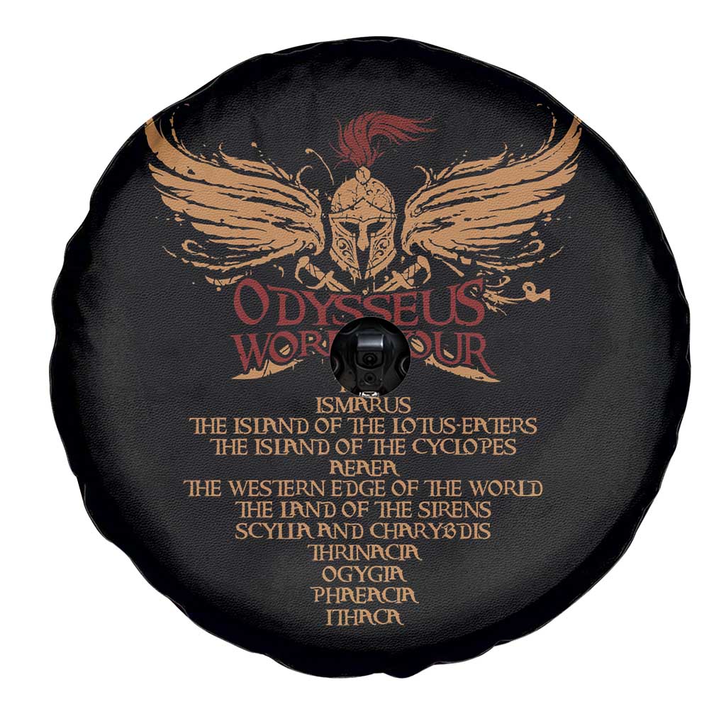 Odysseus World Tour Spare Tire Cover Ancient Greek Epic Mythlogy