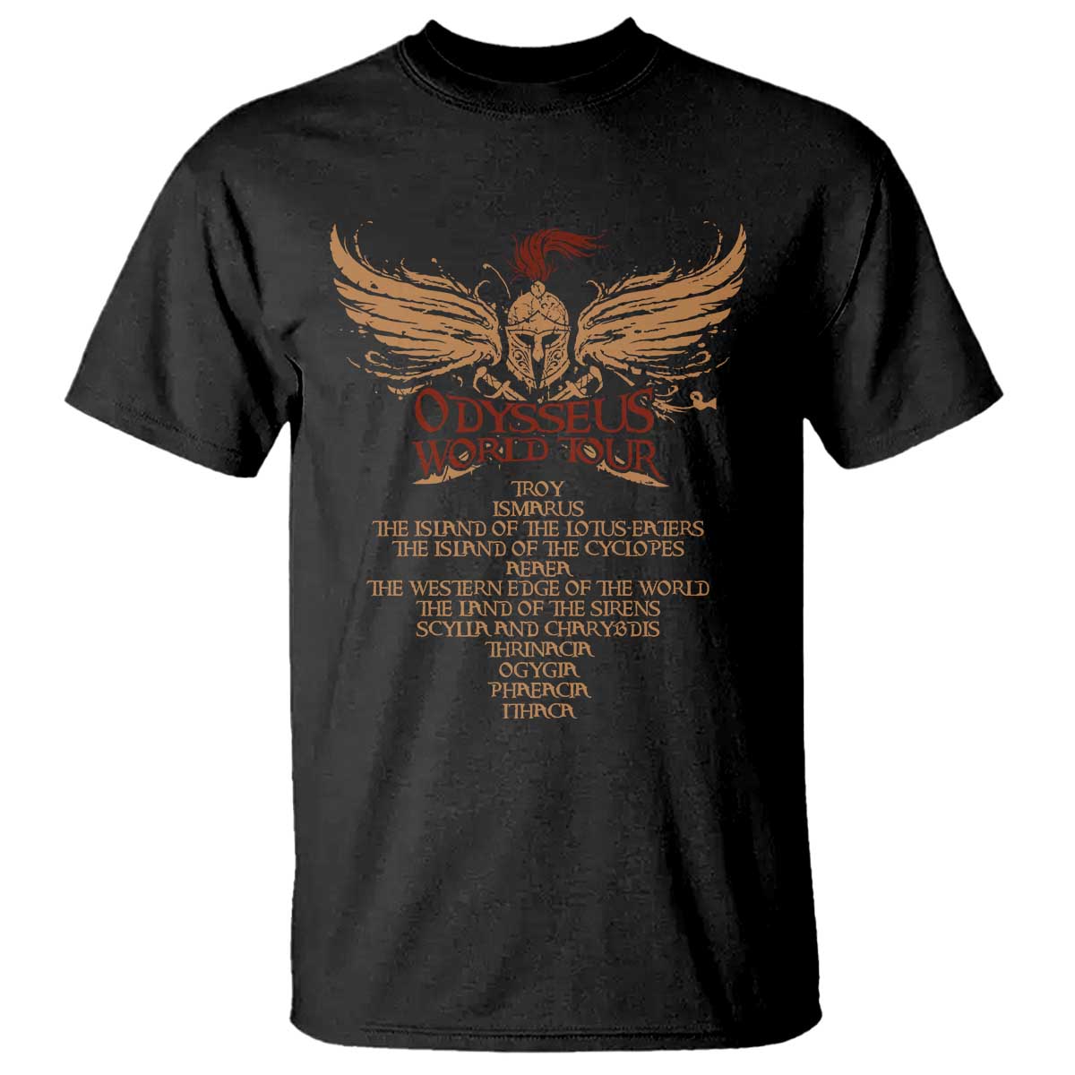 Odysseus World Tour T Shirt Ancient Greek Epic Mythlogy