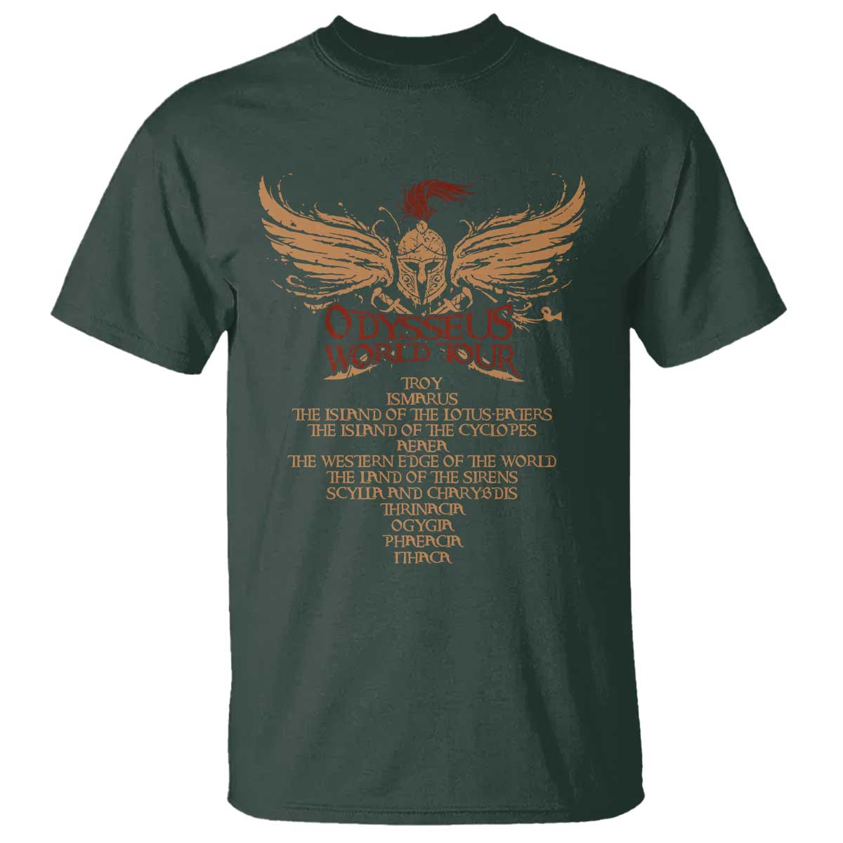 Odysseus World Tour T Shirt Ancient Greek Epic Mythlogy