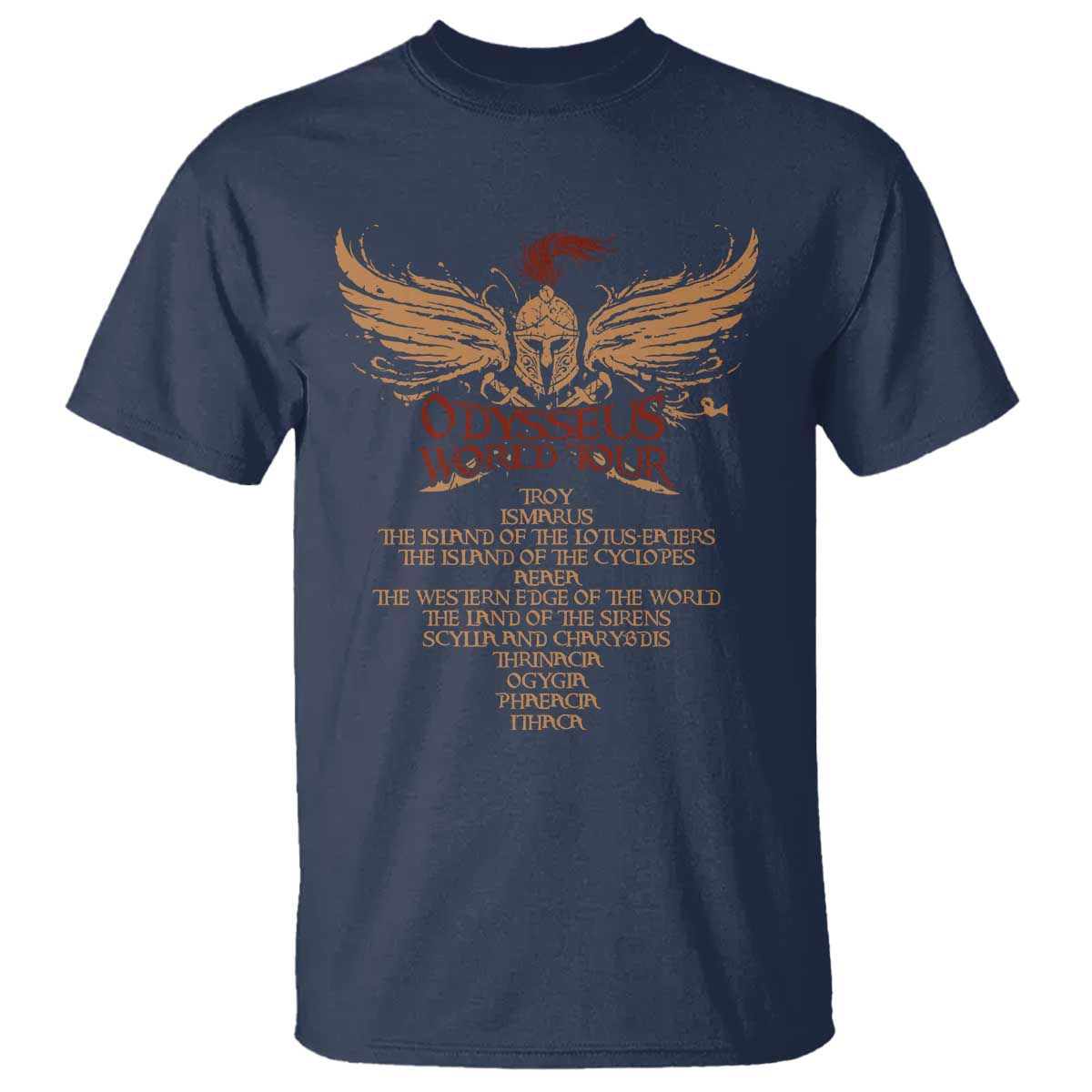 Odysseus World Tour T Shirt Ancient Greek Epic Mythlogy