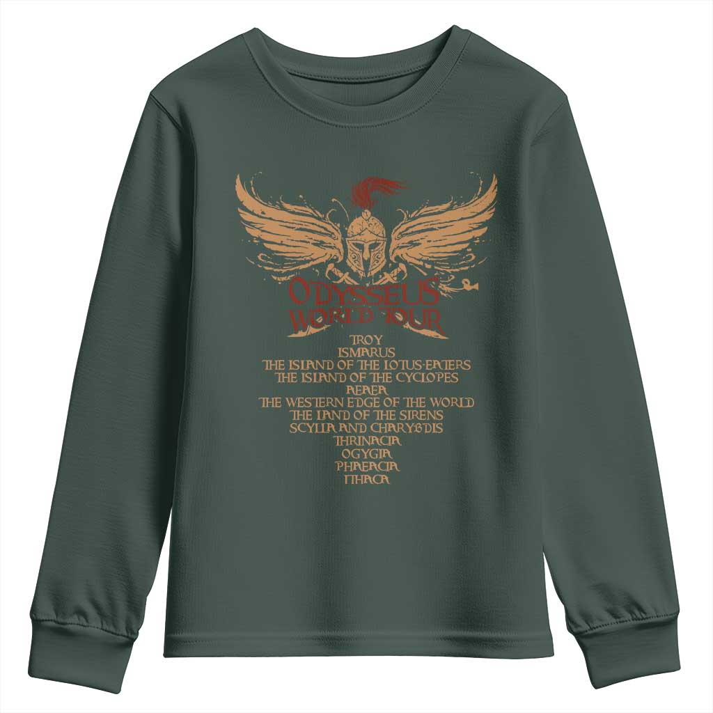 Odysseus World Tour Youth Sweatshirt Ancient Greek Epic Mythlogy
