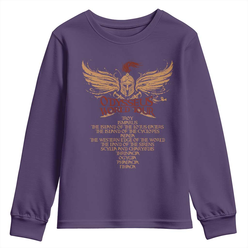Odysseus World Tour Youth Sweatshirt Ancient Greek Epic Mythlogy