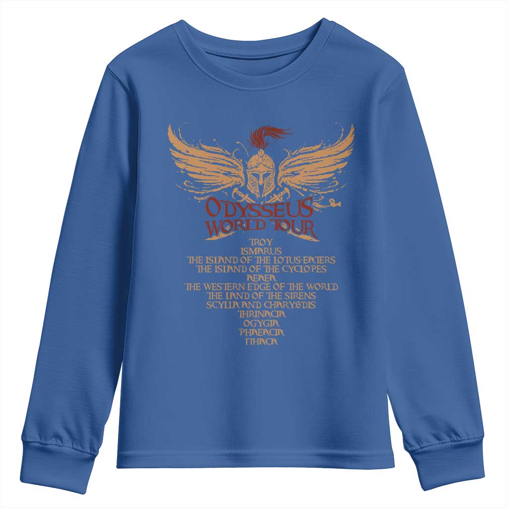 Odysseus World Tour Youth Sweatshirt Ancient Greek Epic Mythlogy