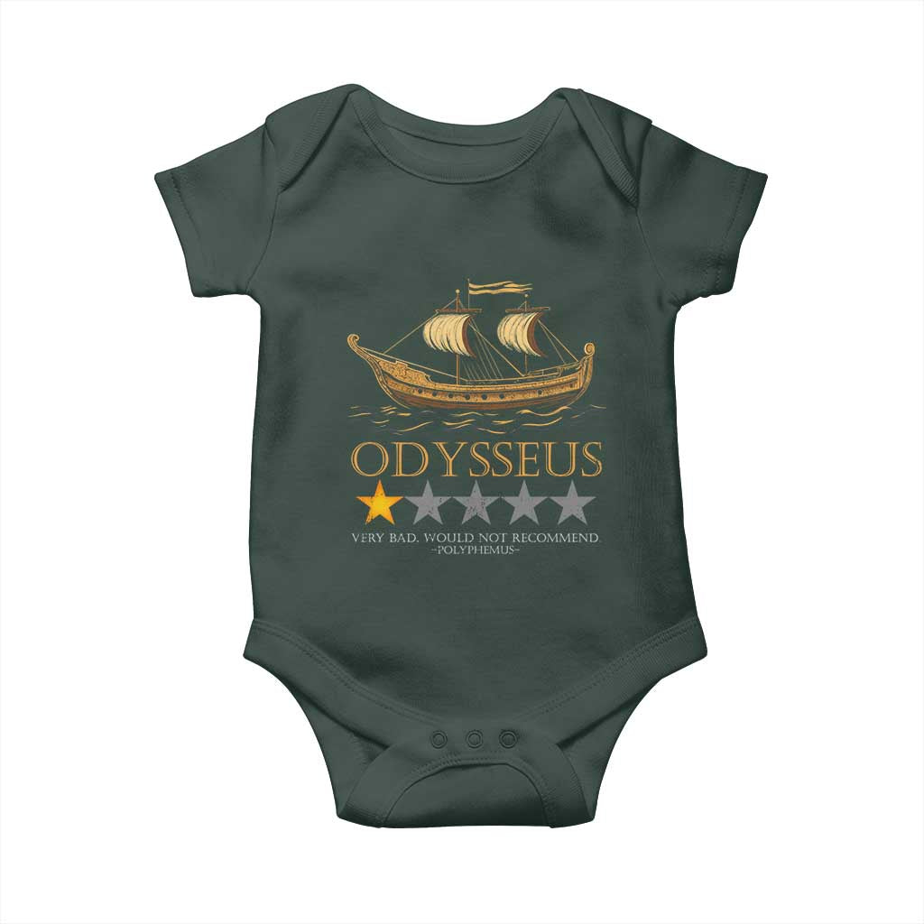 Funny Odysseus Baby Onesie Very Bad Not Recommend Ancient Greek Mythology Meme