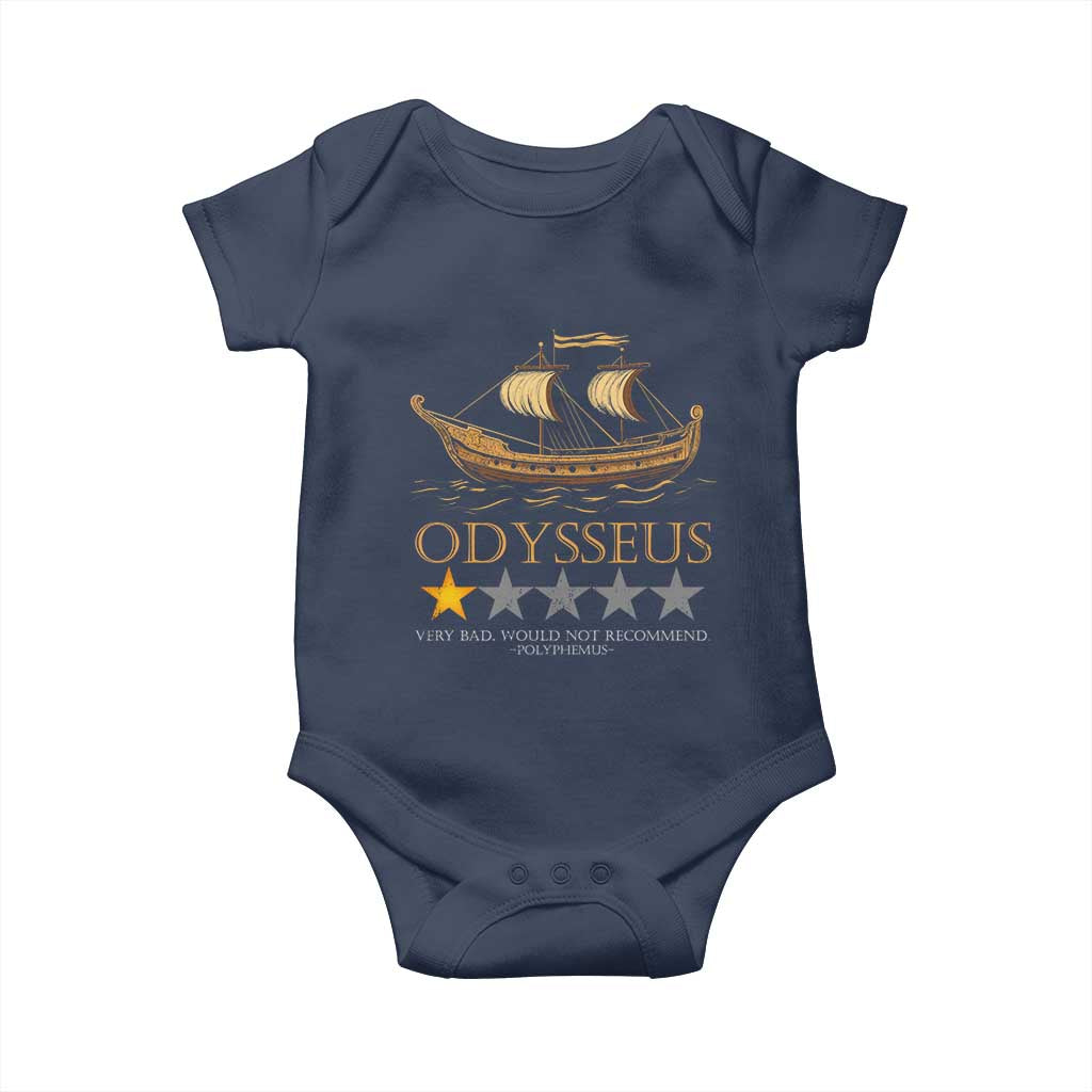 Funny Odysseus Baby Onesie Very Bad Not Recommend Ancient Greek Mythology Meme