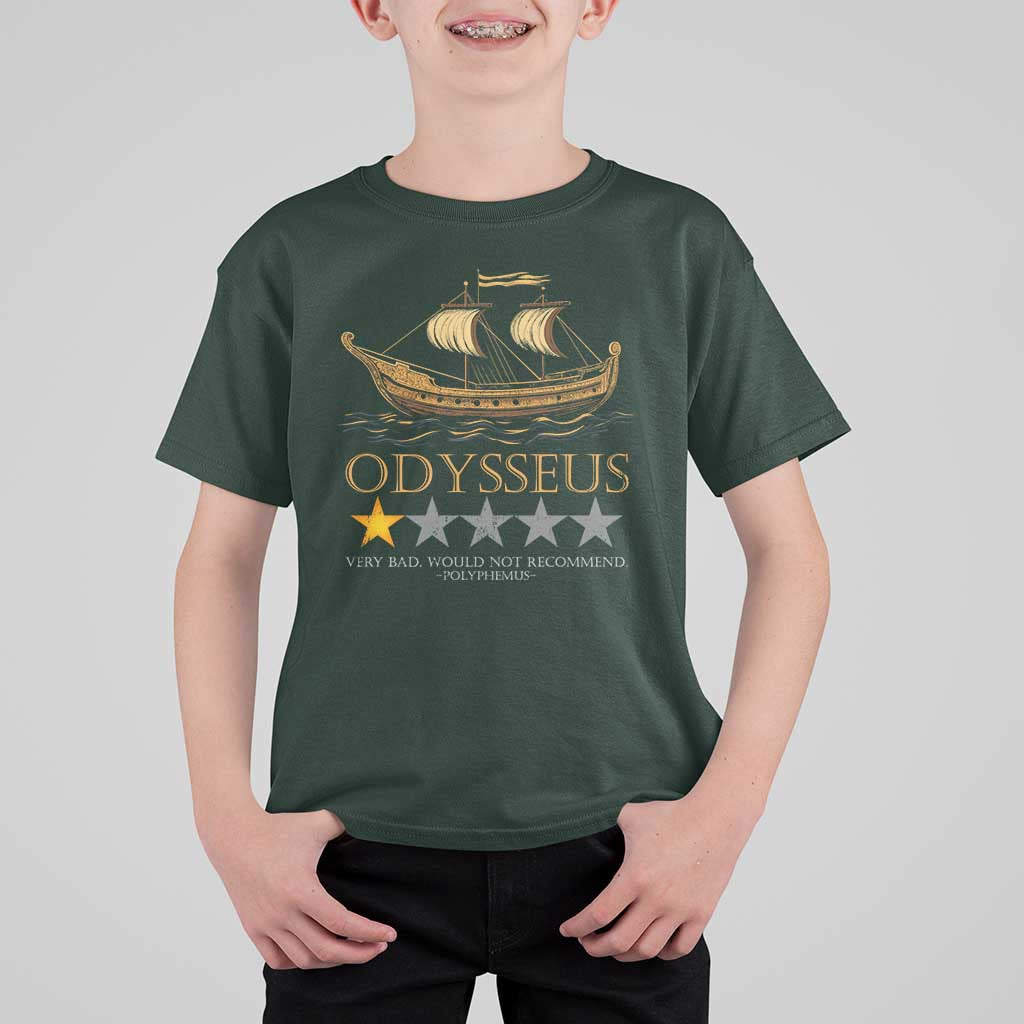 Funny Odysseus T Shirt For Kid Very Bad Not Recommend Ancient Greek Mythology Meme