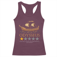 Funny Odysseus Racerback Tank Top Very Bad Not Recommend Ancient Greek Mythology Meme