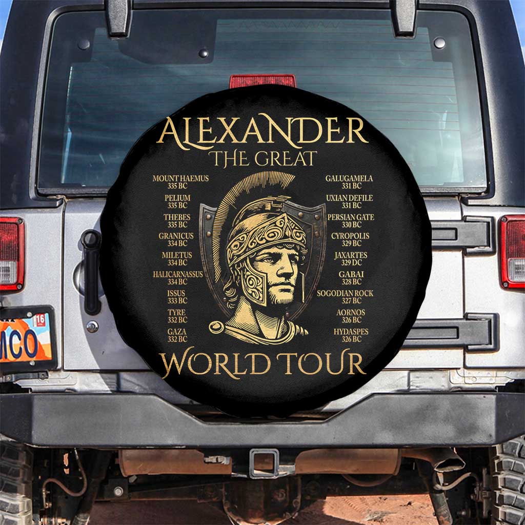 Funny Alexander The Great World Tour Spare Tire Cover Ancient Greek History