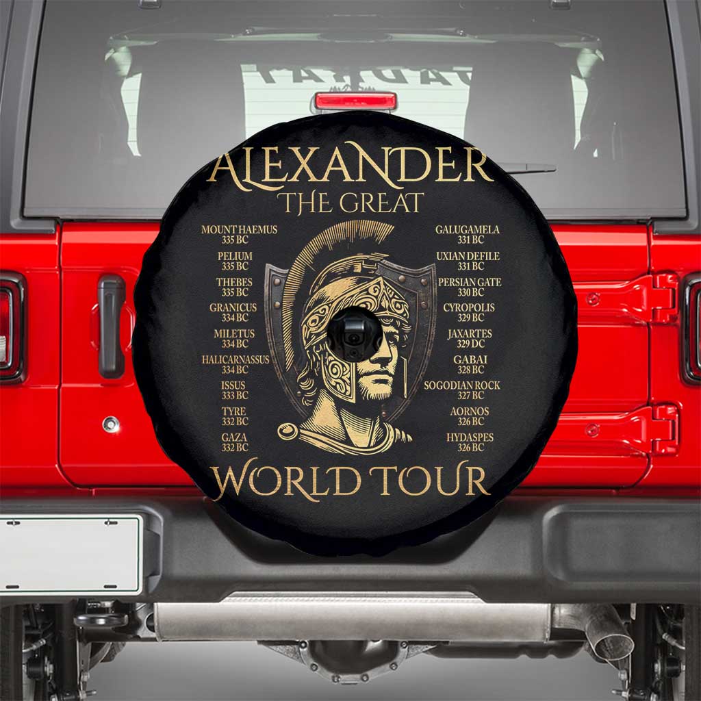 Funny Alexander The Great World Tour Spare Tire Cover Ancient Greek History