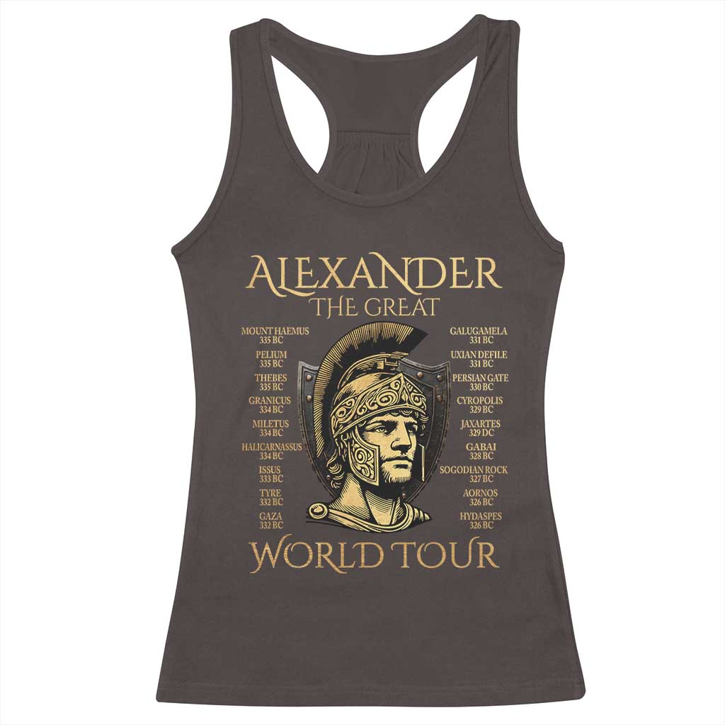 Funny Alexander The Great World Tour Racerback Tank Top Ancient Greek History