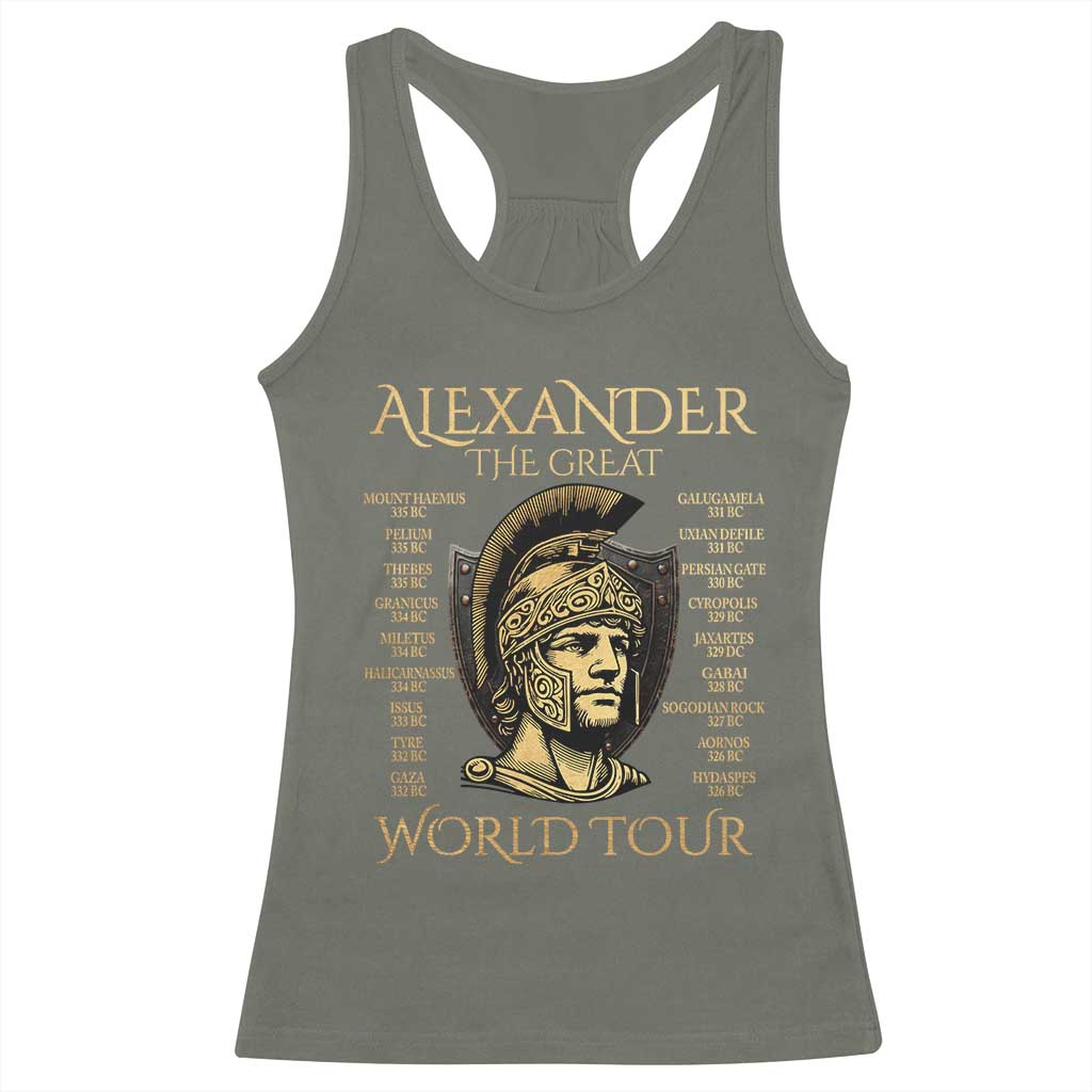 Funny Alexander The Great World Tour Racerback Tank Top Ancient Greek History