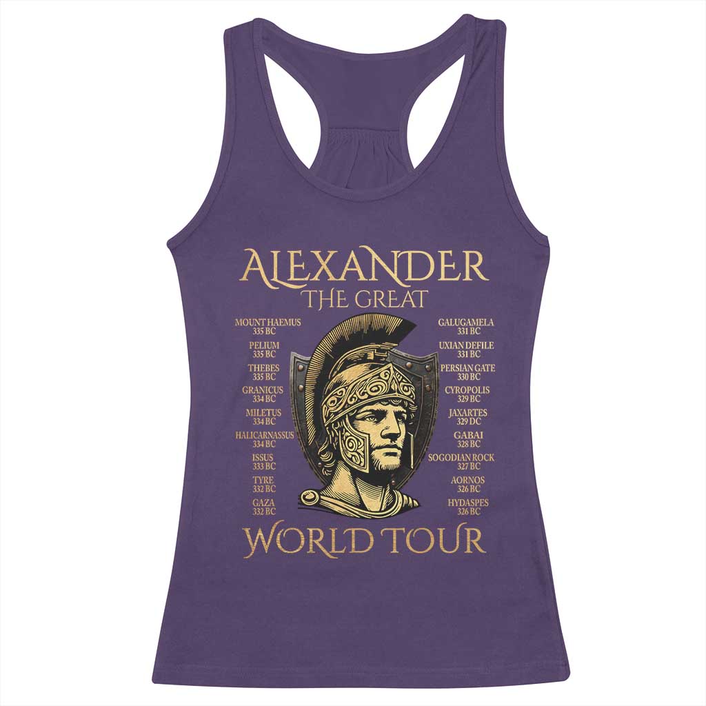 Funny Alexander The Great World Tour Racerback Tank Top Ancient Greek History