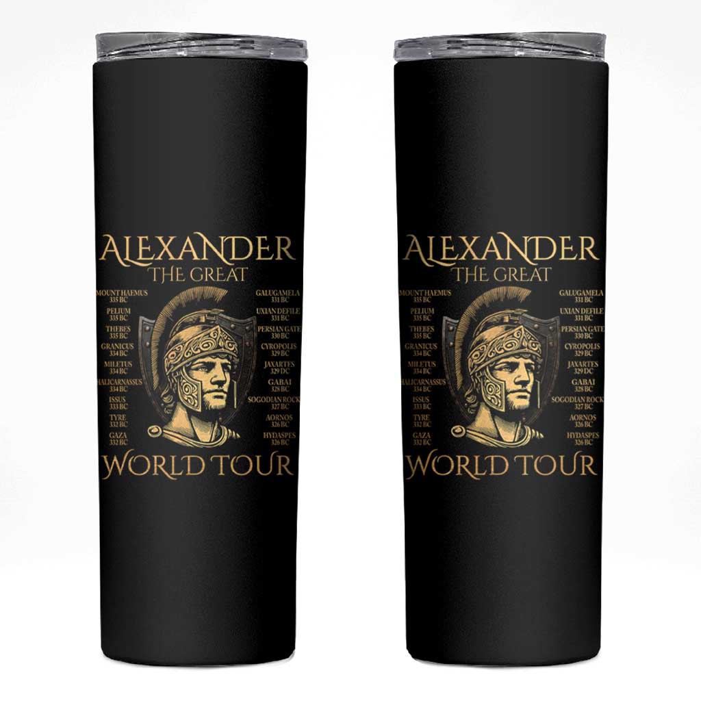 Funny Alexander The Great World Tour Skinny Tumbler Ancient Greek History