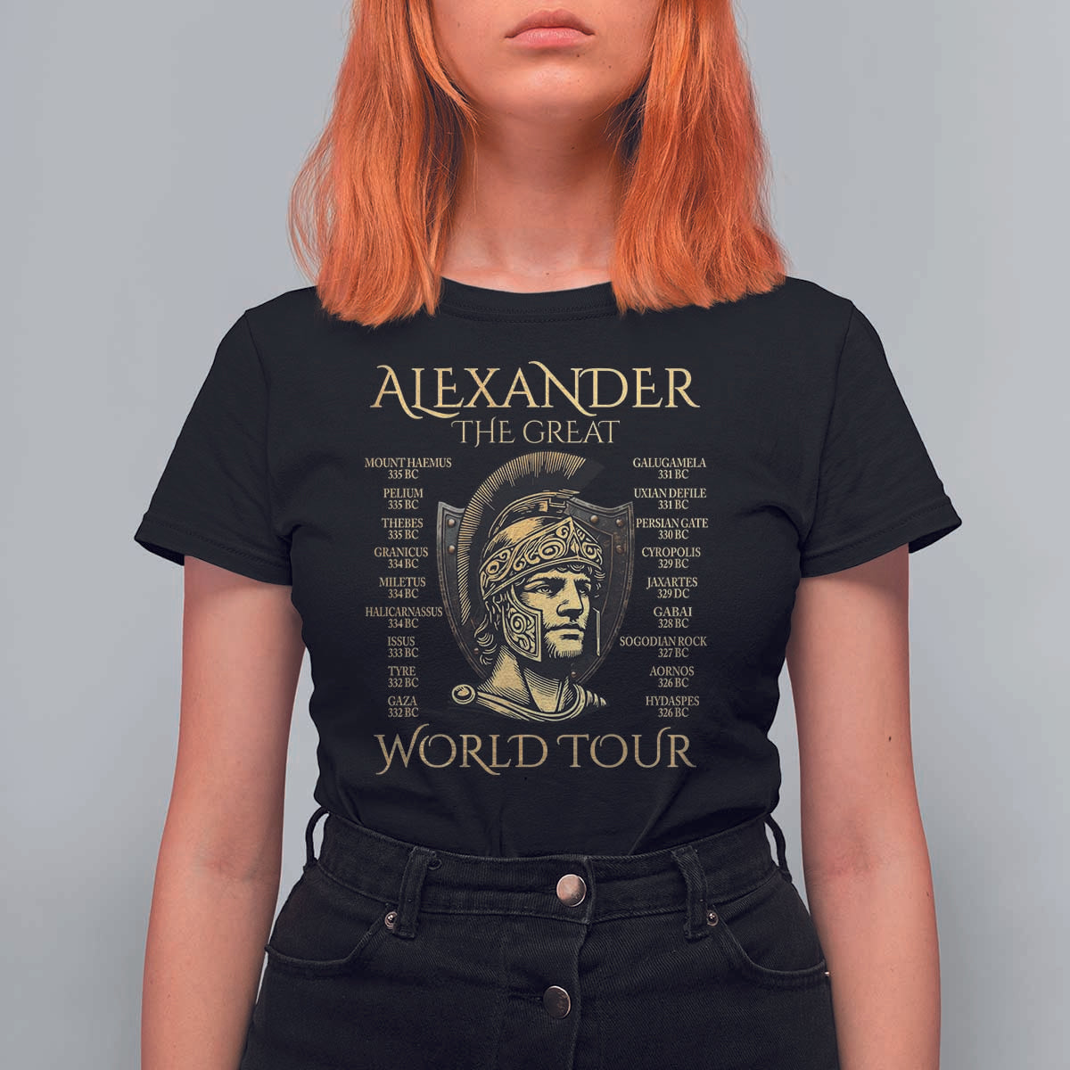 Funny Alexander The Great World Tour T Shirt For Women Ancient Greek History