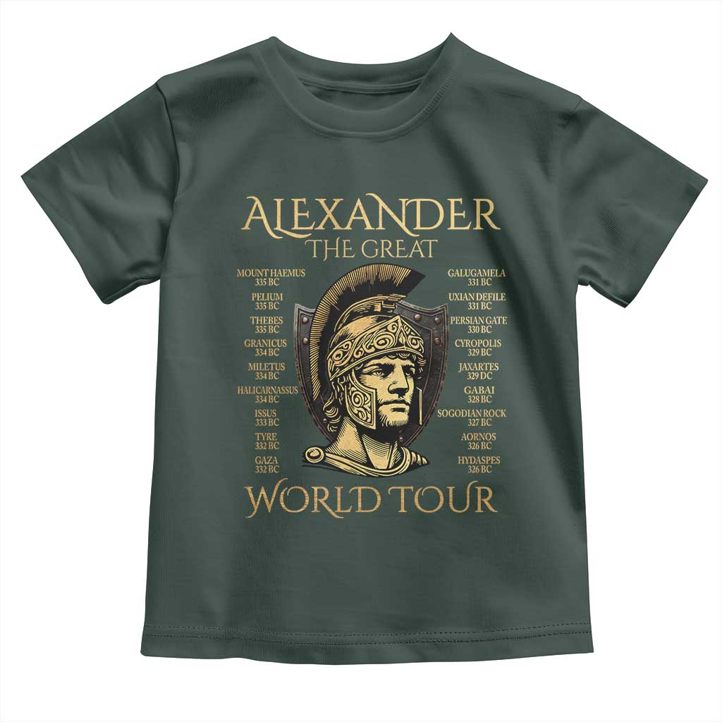 Funny Alexander The Great World Tour Toddler T Shirt Ancient Greek History