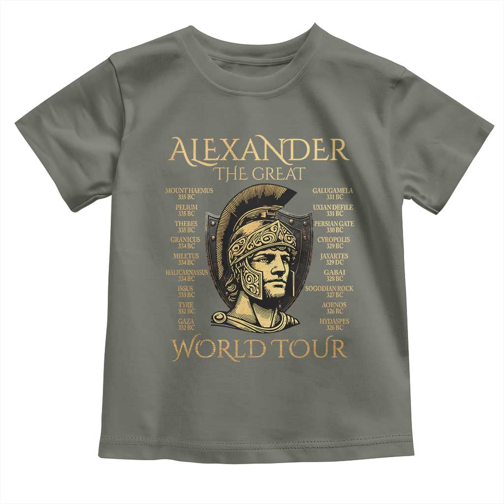 Funny Alexander The Great World Tour Toddler T Shirt Ancient Greek History