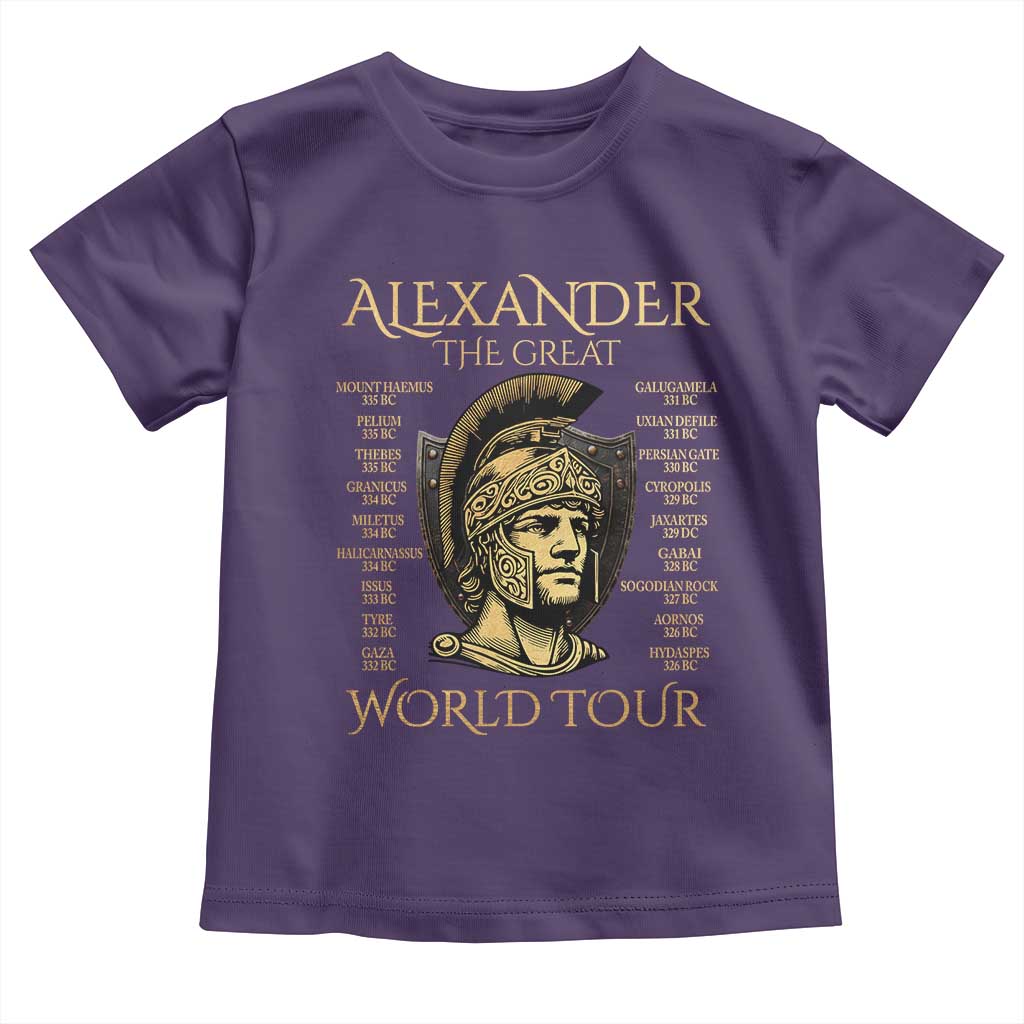 Funny Alexander The Great World Tour Toddler T Shirt Ancient Greek History