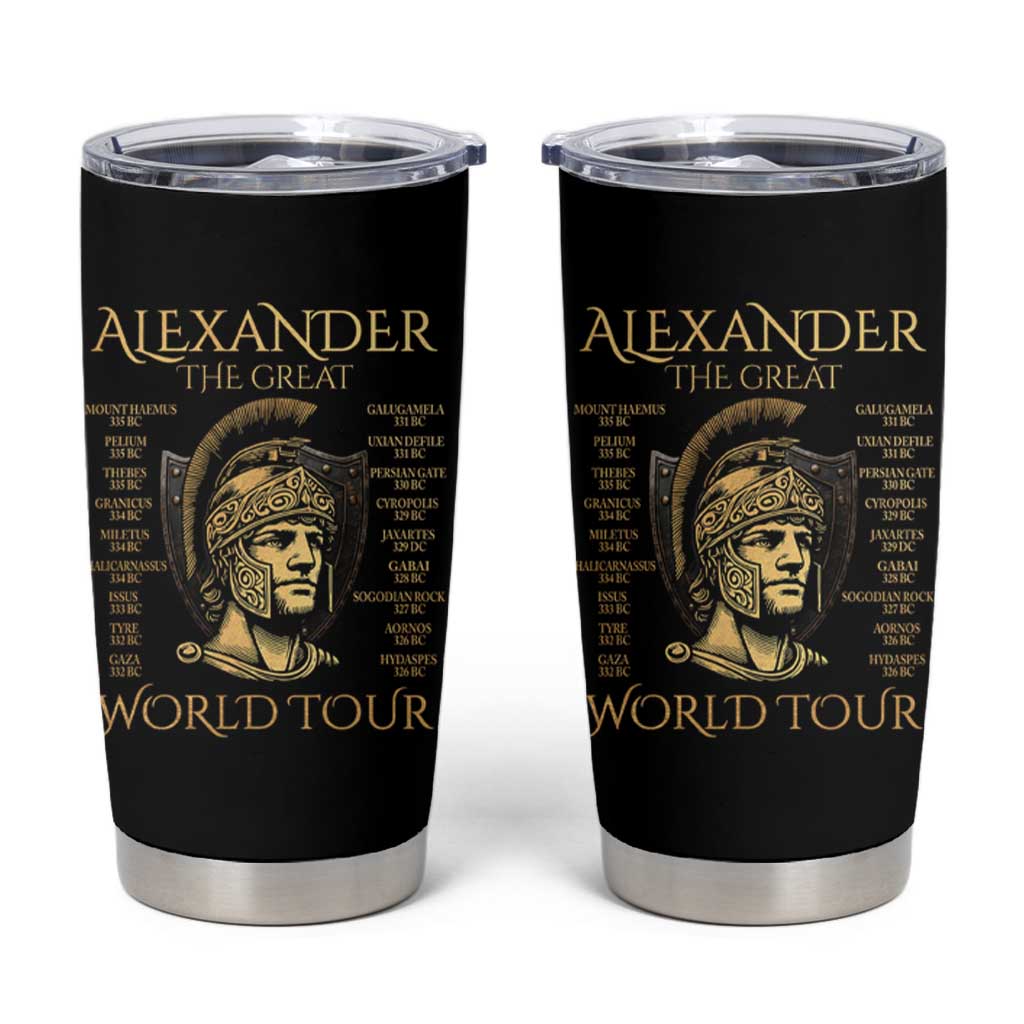Funny Alexander The Great World Tour Tumbler Cup Ancient Greek History