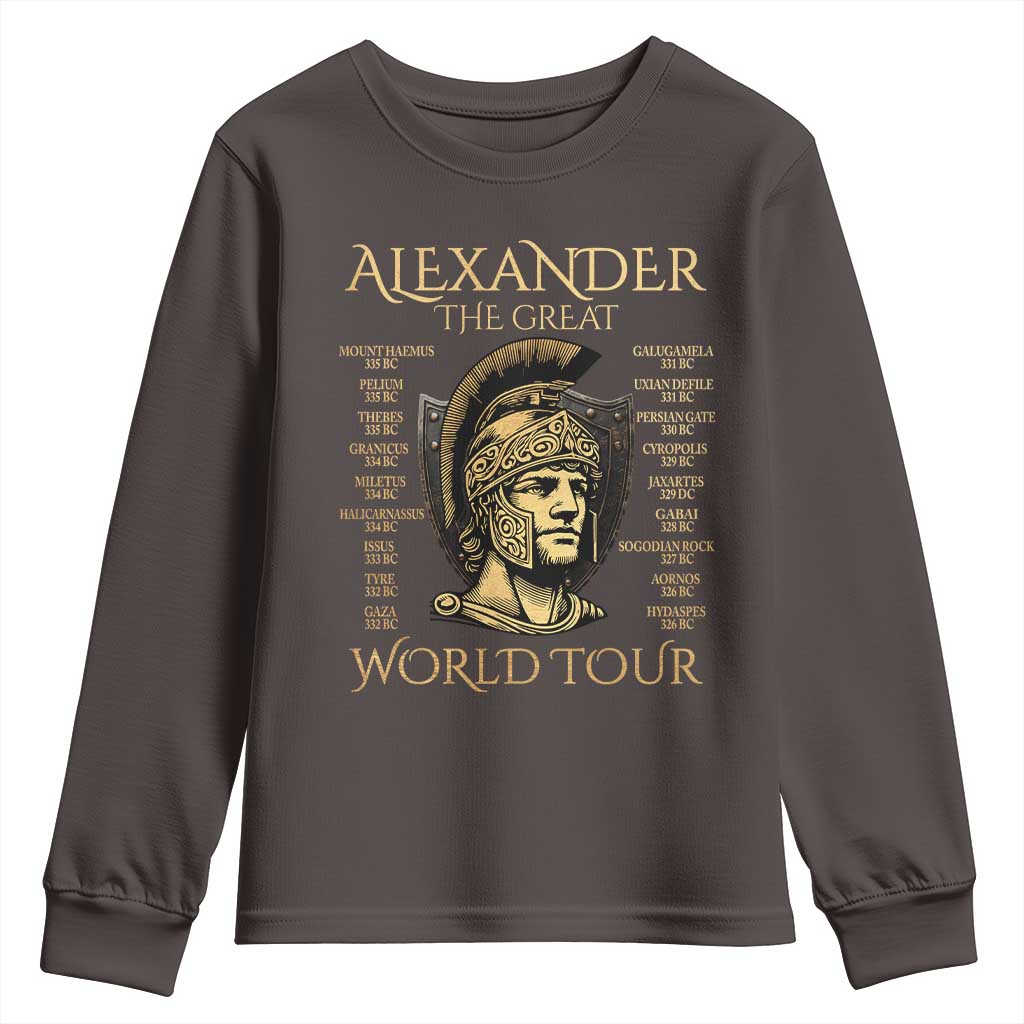 Funny Alexander The Great World Tour Youth Sweatshirt Ancient Greek History