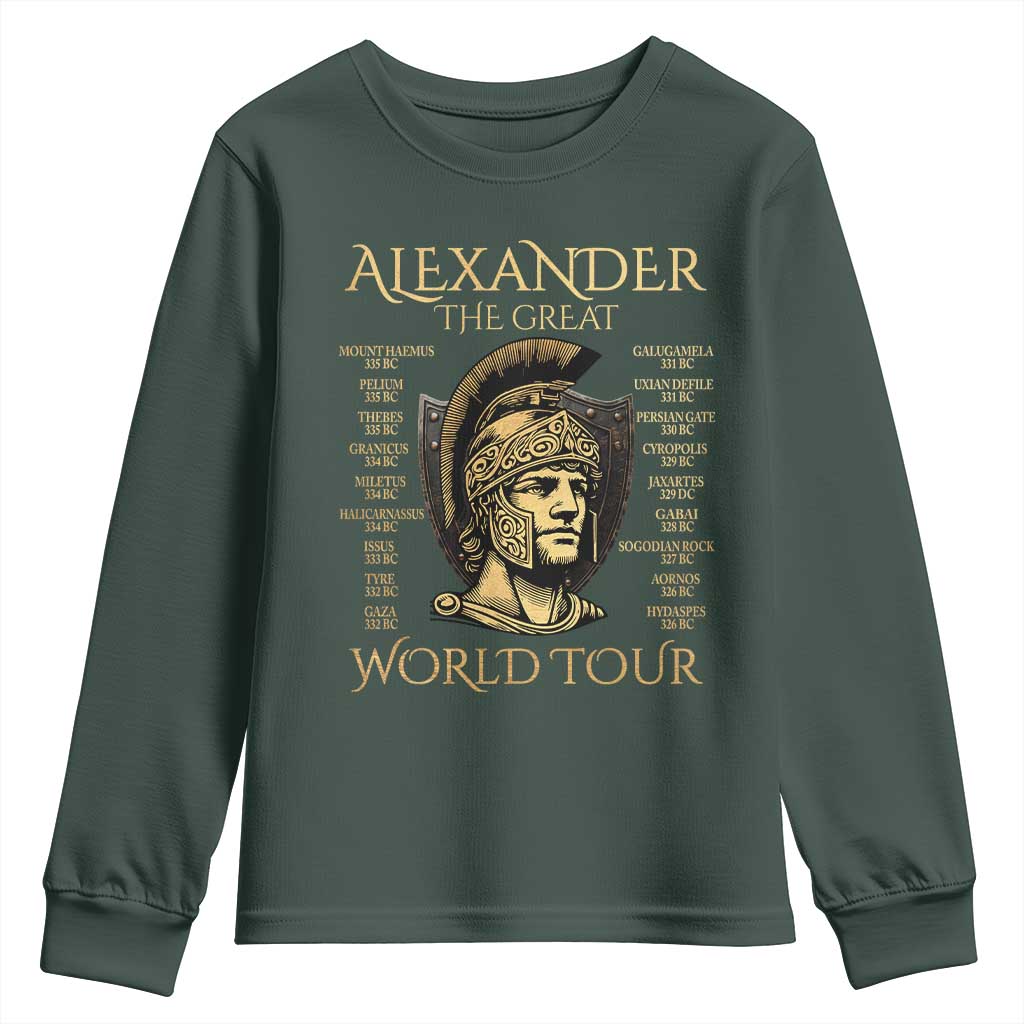 Funny Alexander The Great World Tour Youth Sweatshirt Ancient Greek History