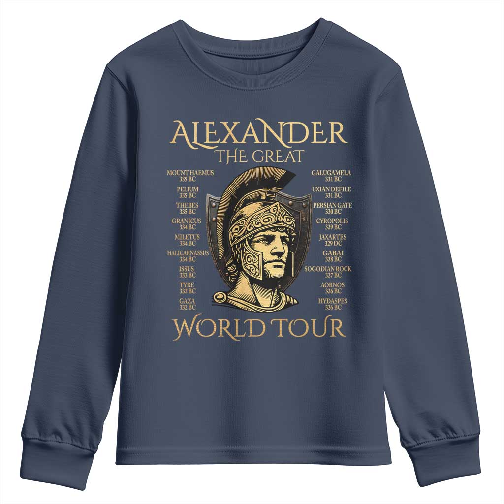 Funny Alexander The Great World Tour Youth Sweatshirt Ancient Greek History