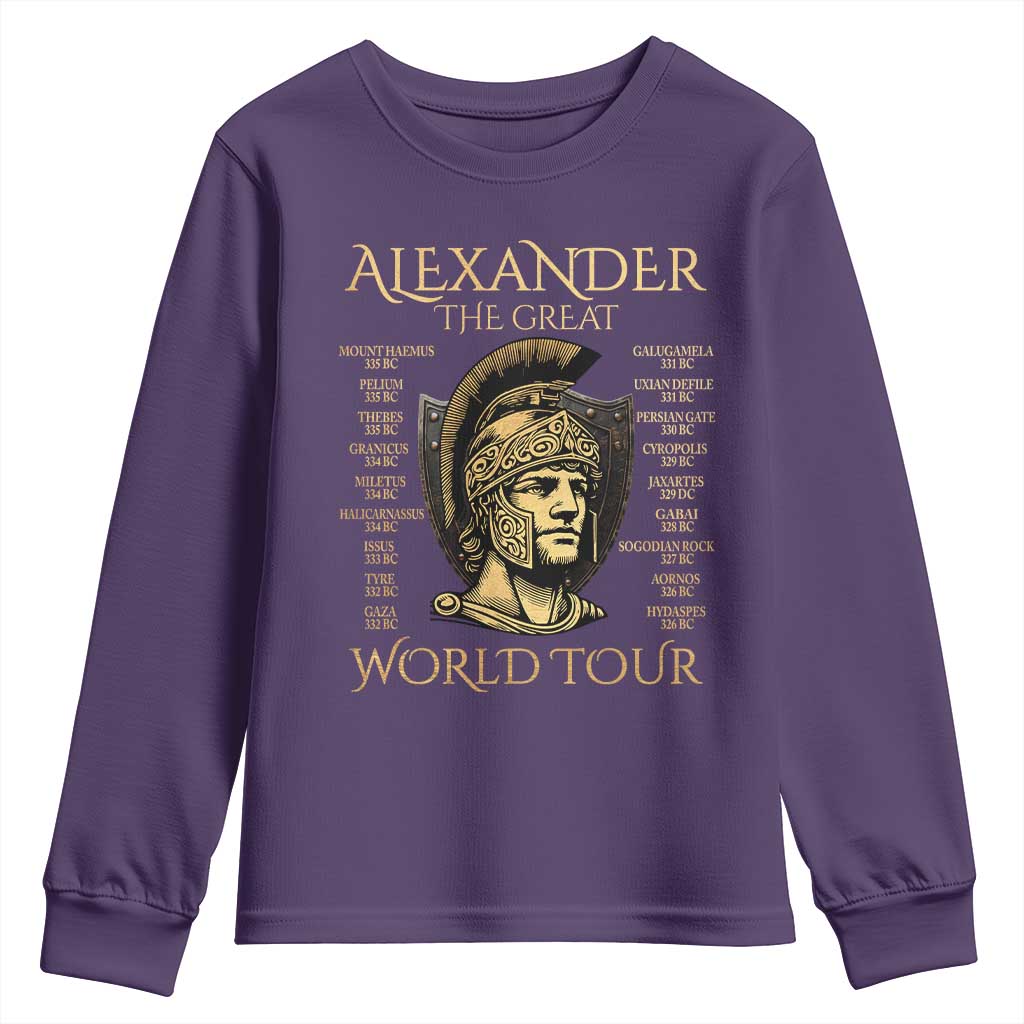 Funny Alexander The Great World Tour Youth Sweatshirt Ancient Greek History