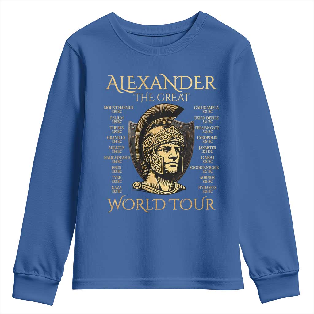Funny Alexander The Great World Tour Youth Sweatshirt Ancient Greek History