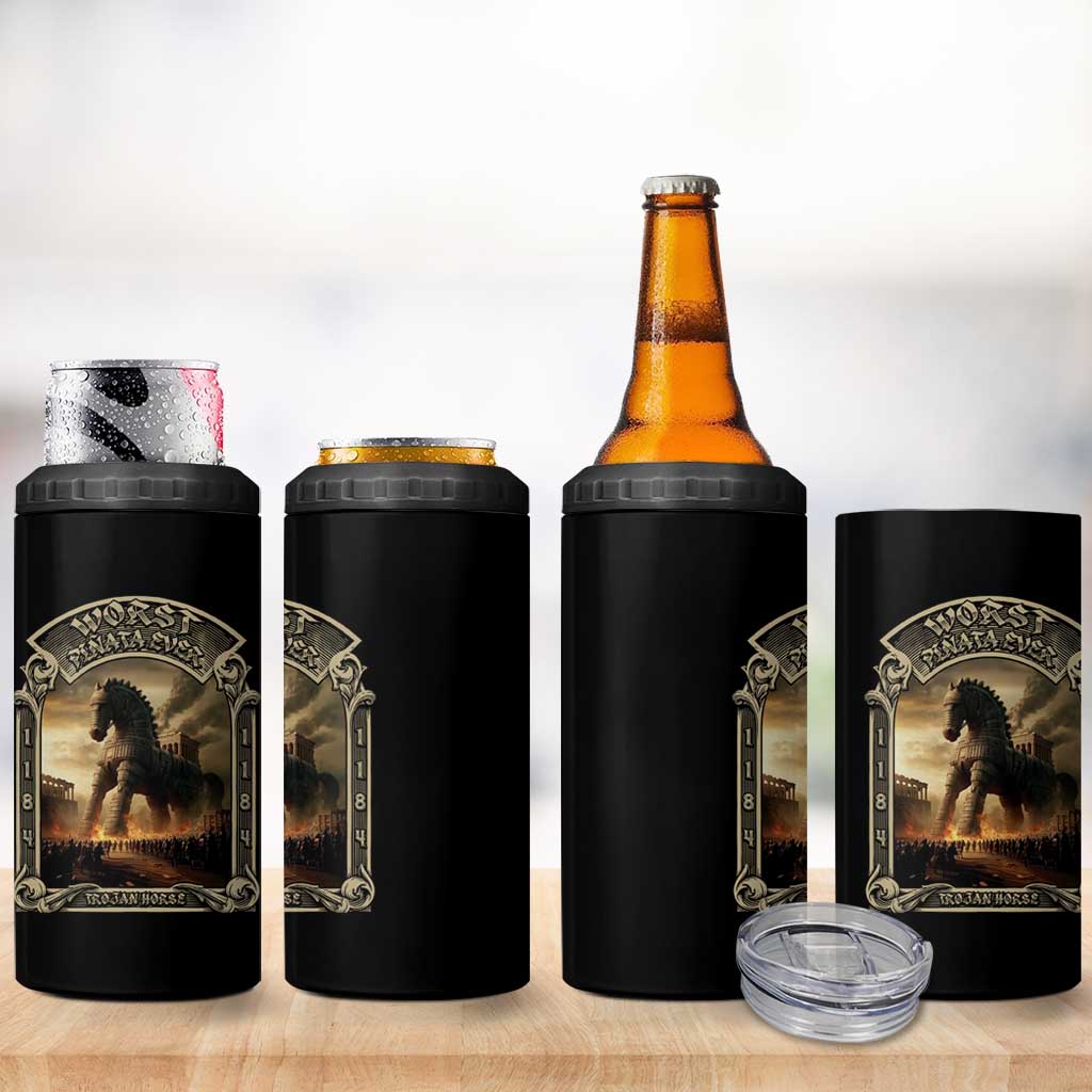 Trojan Horse 4 in 1 Can Cooler Tumbler Ancient Greek Epic Mythlogy History Lover