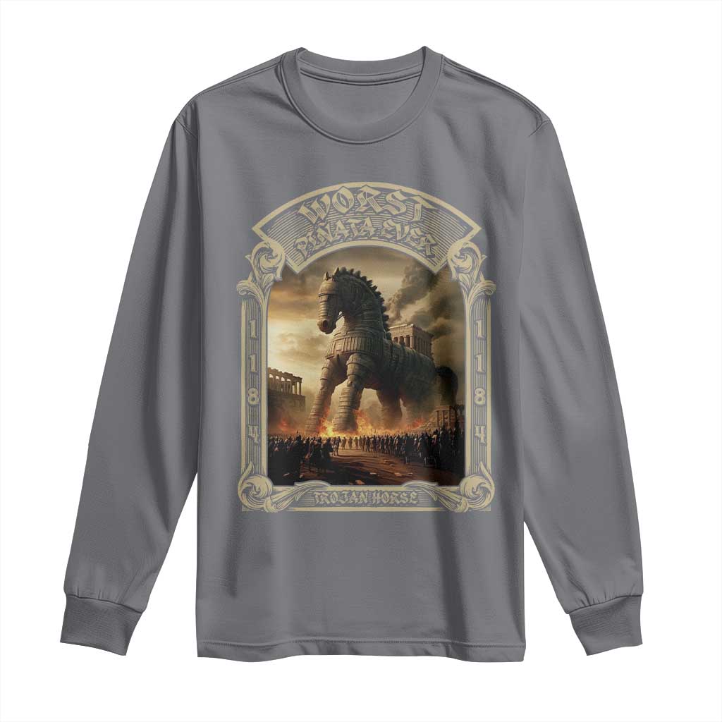 Trojan Horse Long Sleeve Shirt Ancient Greek Epic Mythlogy History Lover