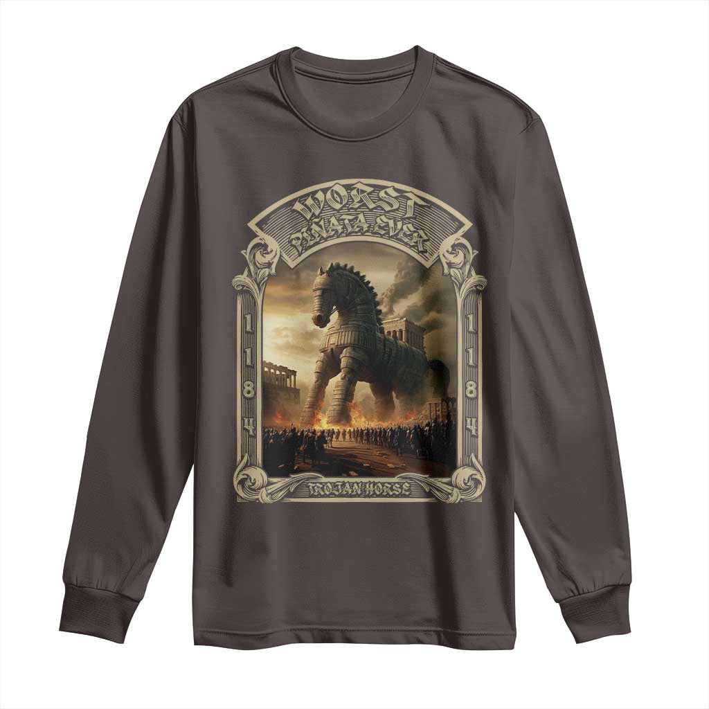 Trojan Horse Long Sleeve Shirt Ancient Greek Epic Mythlogy History Lover