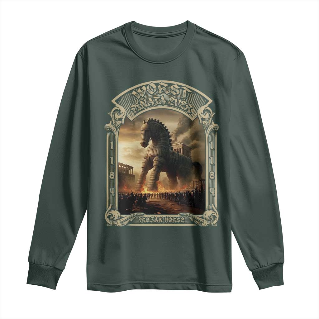 Trojan Horse Long Sleeve Shirt Ancient Greek Epic Mythlogy History Lover
