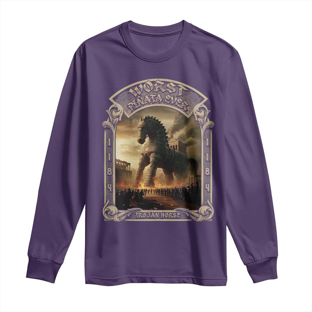 Trojan Horse Long Sleeve Shirt Ancient Greek Epic Mythlogy History Lover