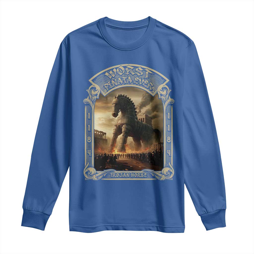 Trojan Horse Long Sleeve Shirt Ancient Greek Epic Mythlogy History Lover