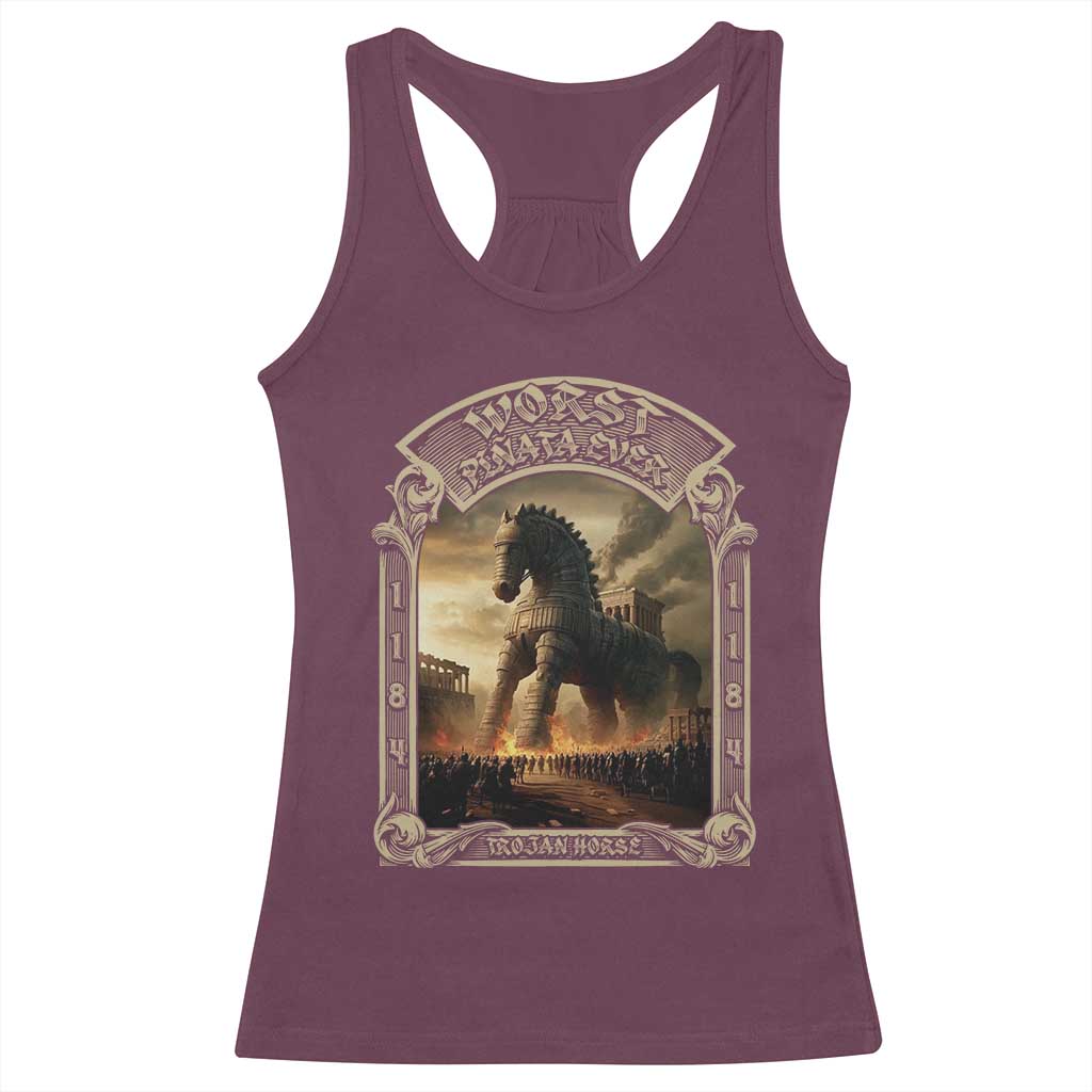 Trojan Horse Racerback Tank Top Ancient Greek Epic Mythlogy History Lover