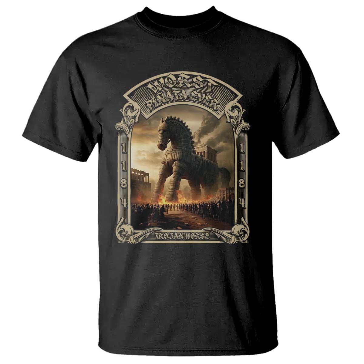 Trojan Horse T Shirt Ancient Greek Epic Mythlogy History Lover
