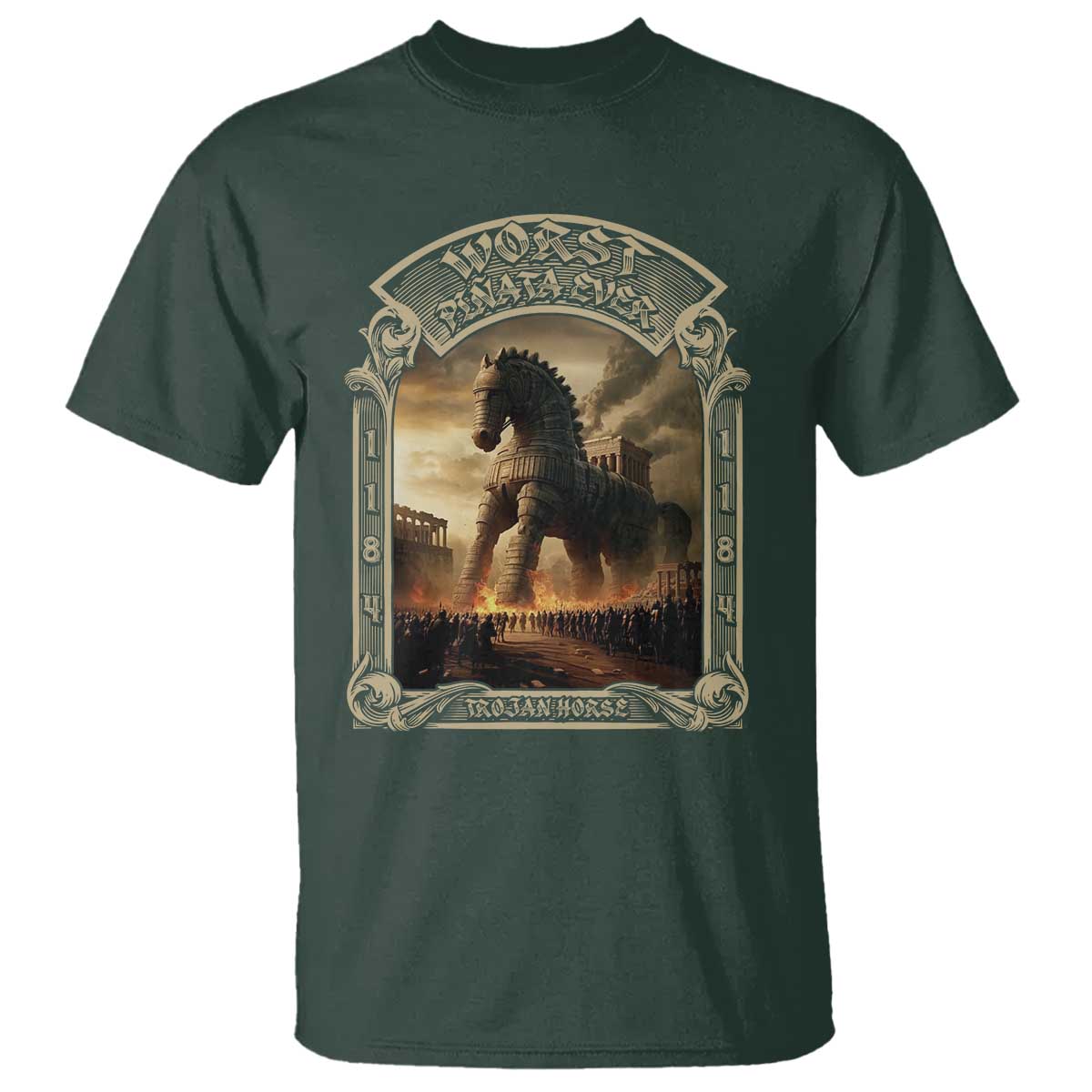 Trojan Horse T Shirt Ancient Greek Epic Mythlogy History Lover