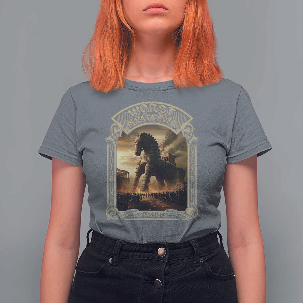 Trojan Horse T Shirt For Women Ancient Greek Epic Mythlogy History Lover
