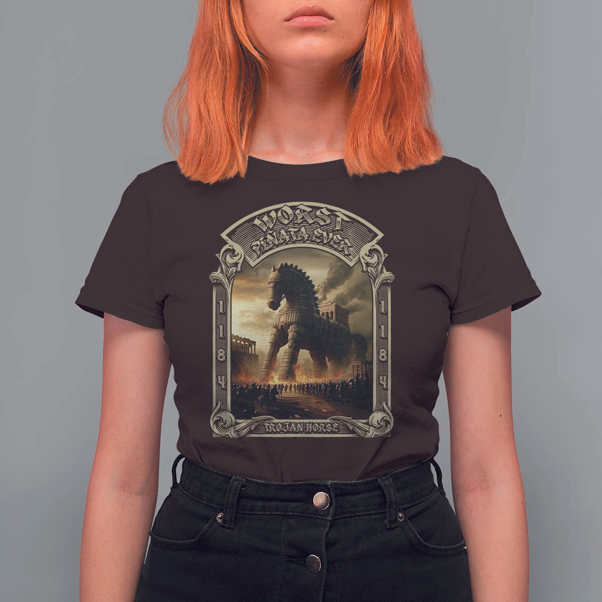 Trojan Horse T Shirt For Women Ancient Greek Epic Mythlogy History Lover
