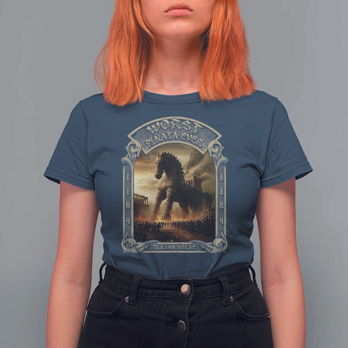 Trojan Horse T Shirt For Women Ancient Greek Epic Mythlogy History Lover