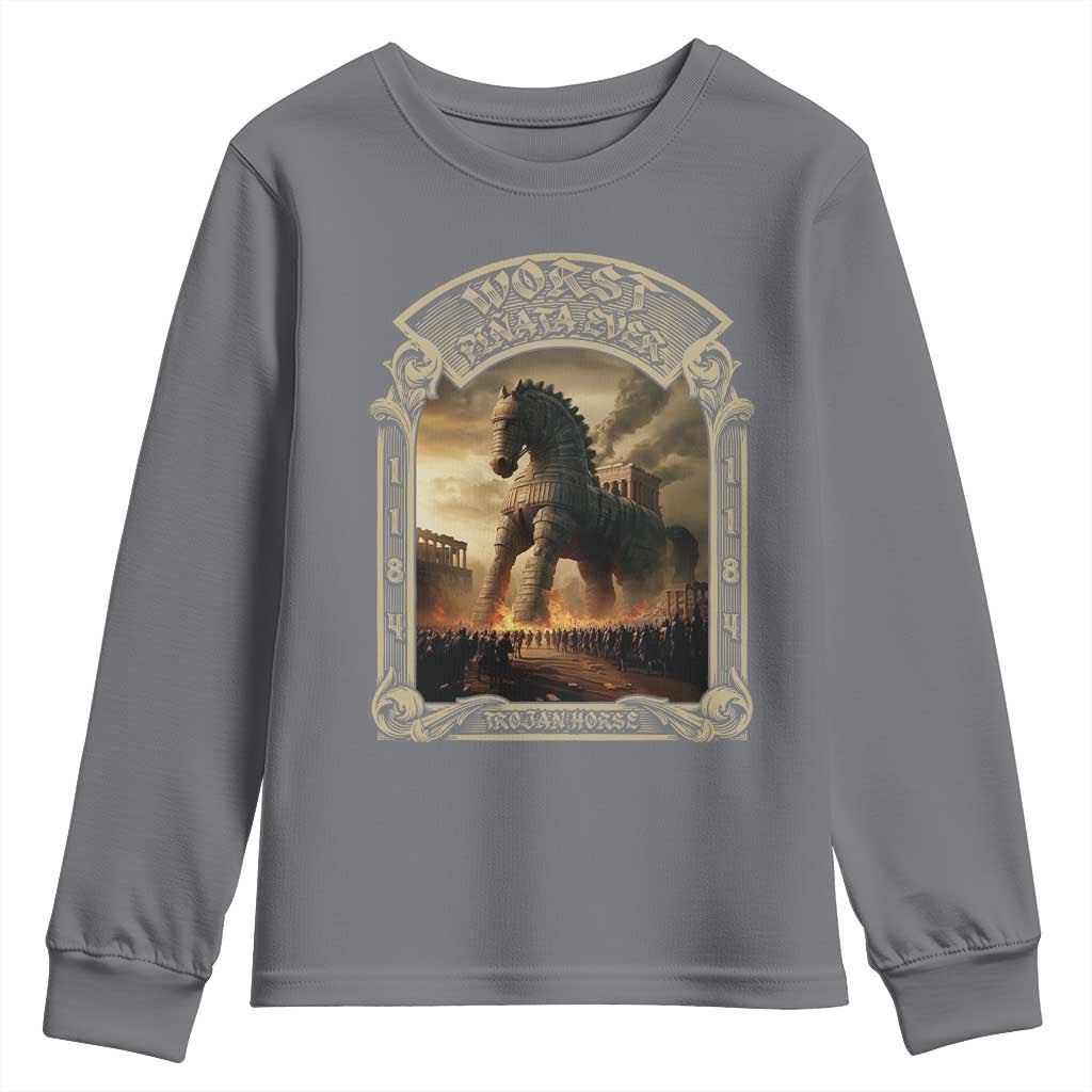 Trojan Horse Youth Sweatshirt Ancient Greek Epic Mythlogy History Lover