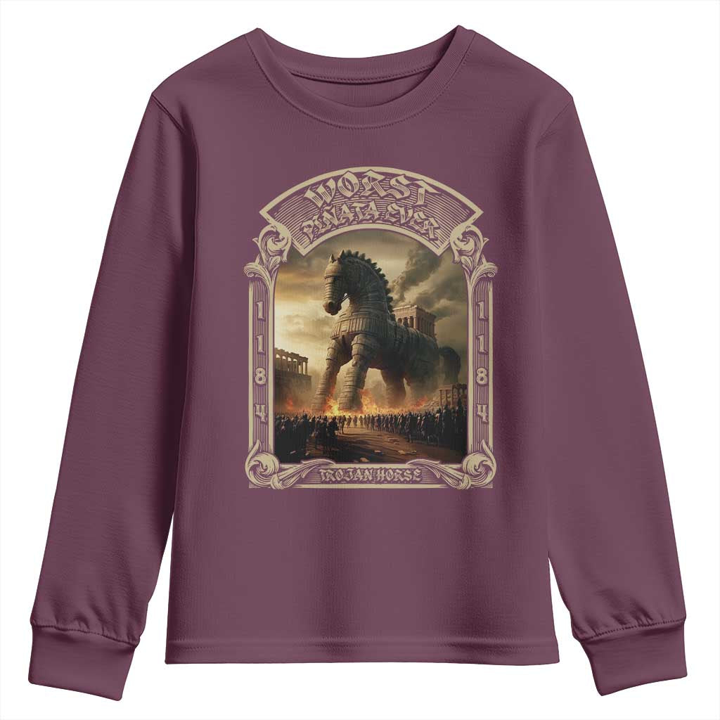 Trojan Horse Youth Sweatshirt Ancient Greek Epic Mythlogy History Lover