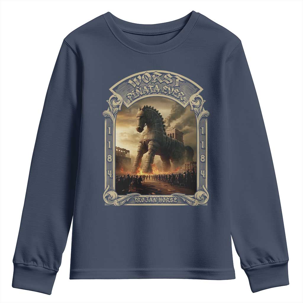 Trojan Horse Youth Sweatshirt Ancient Greek Epic Mythlogy History Lover