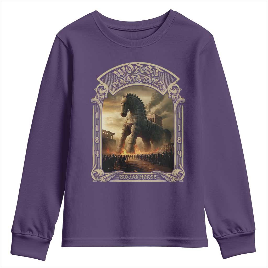 Trojan Horse Youth Sweatshirt Ancient Greek Epic Mythlogy History Lover