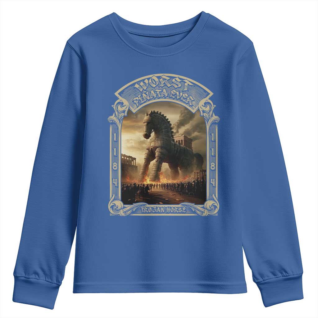 Trojan Horse Youth Sweatshirt Ancient Greek Epic Mythlogy History Lover