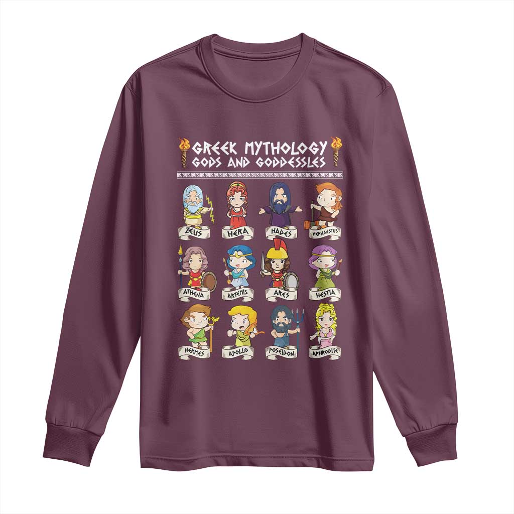Greek Mythology Long Sleeve Shirt Gods And Goddesses