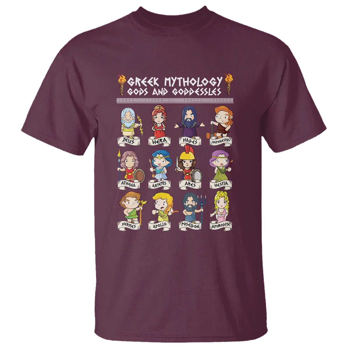Greek Mythology T Shirt Gods And Goddesses